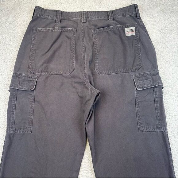 North Face Cargo Pants Men 34 Gray Canvas Cotton Outdoor Hiking Straight *32x28‎ - Picture 5 of 14